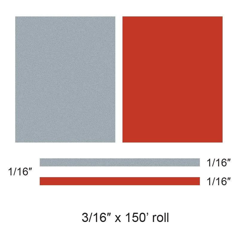 Silver Metallic/Tomato Red Double Striping Tape F19314