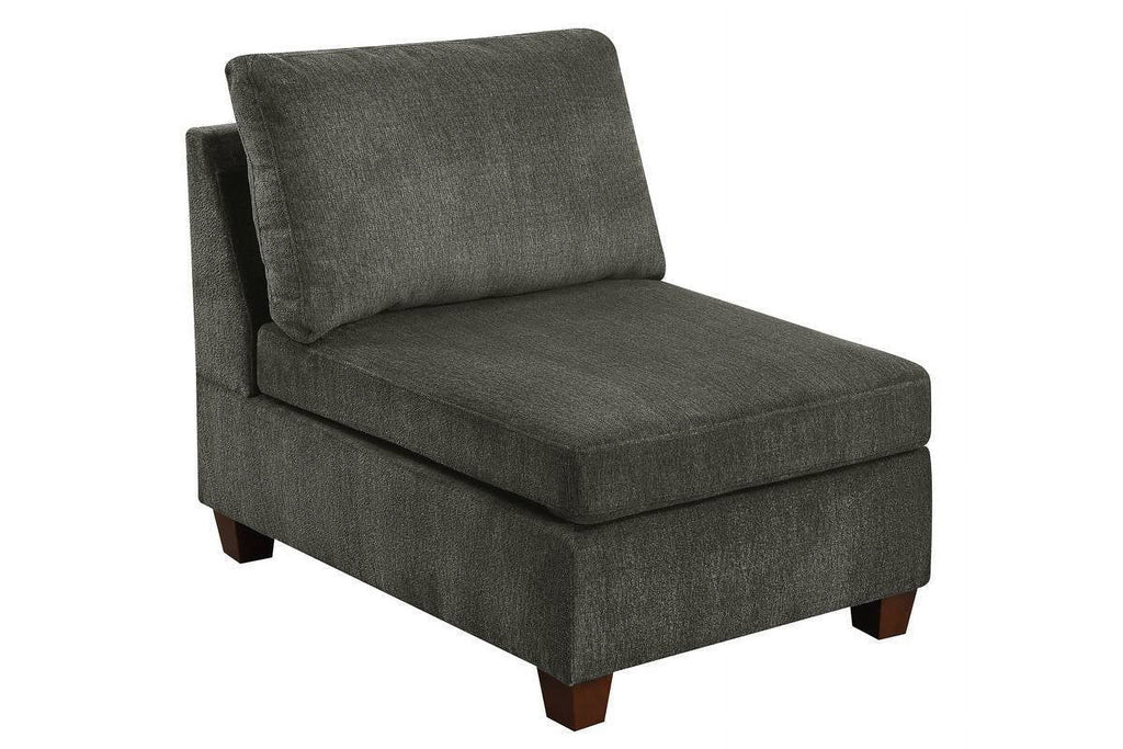 Grey Chenille Modular Sectional 6pc Set L44380