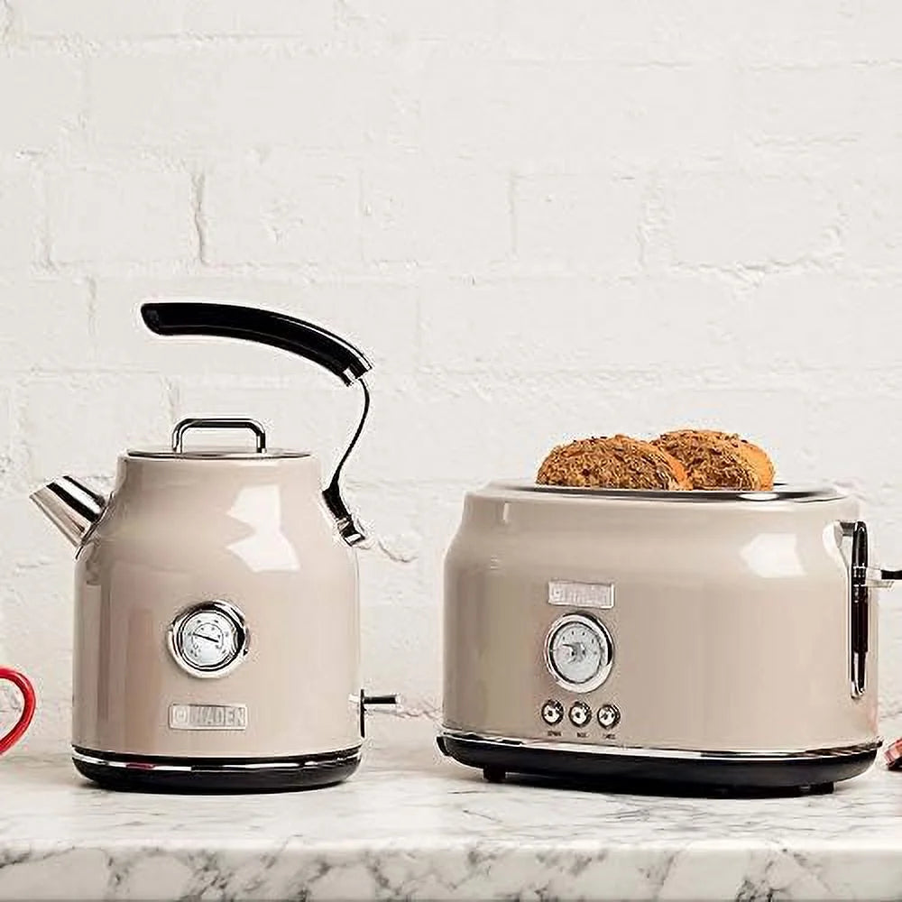 Stainless Steel 2 Slice Toaster & 1.7 Liter Stainless Steel Electric Water Kettle B2889
