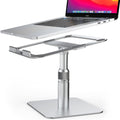 Swivel Adjustable Height Laptop Stand, 360° Rotating Computer Riser, Silver, Pack of 2 Z5503