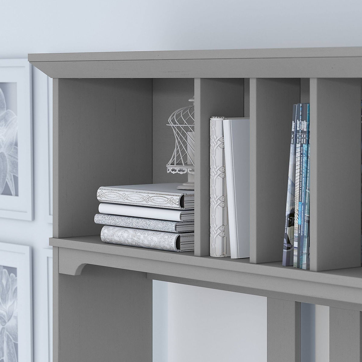 60W L Shaped Desk with Hutch R2693