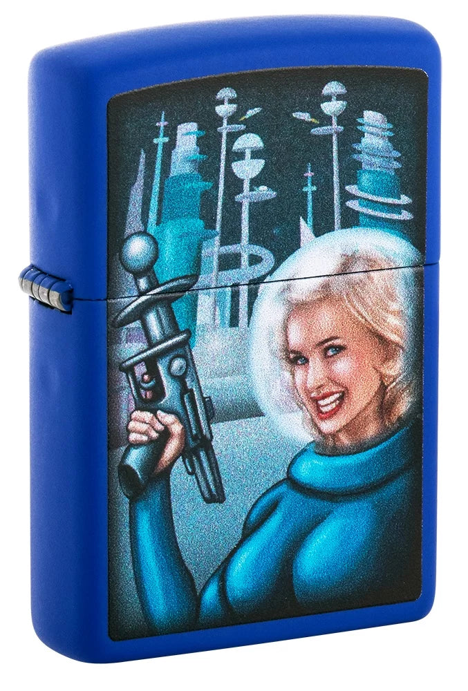 Royal Blue Matte Pocket Lighter F3558