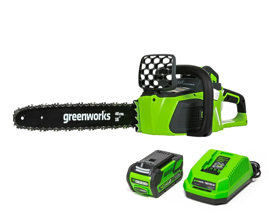 40V 16 Cordless Brushless Chainsaw with 4.0 Ah Battery and Charger P410