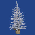 Flocked Angel Pine Artificial Christmas Tree H2658