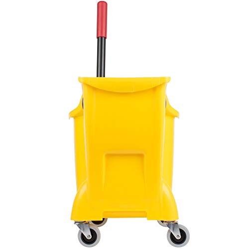 31 QT Yellow Mop Bucket and Wringer Combo on Wheels R457