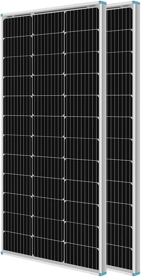 2PCS 100 Watt 12 Volt Monocrystalline Solar Panels I462