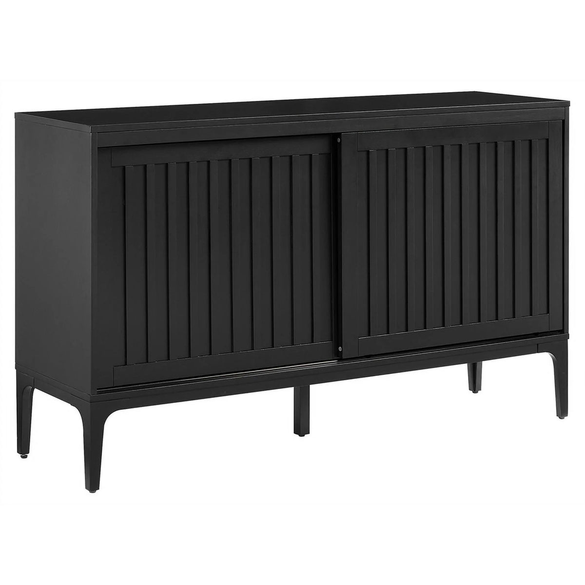 Matte Black Particle Board Wood Sideboard V43905