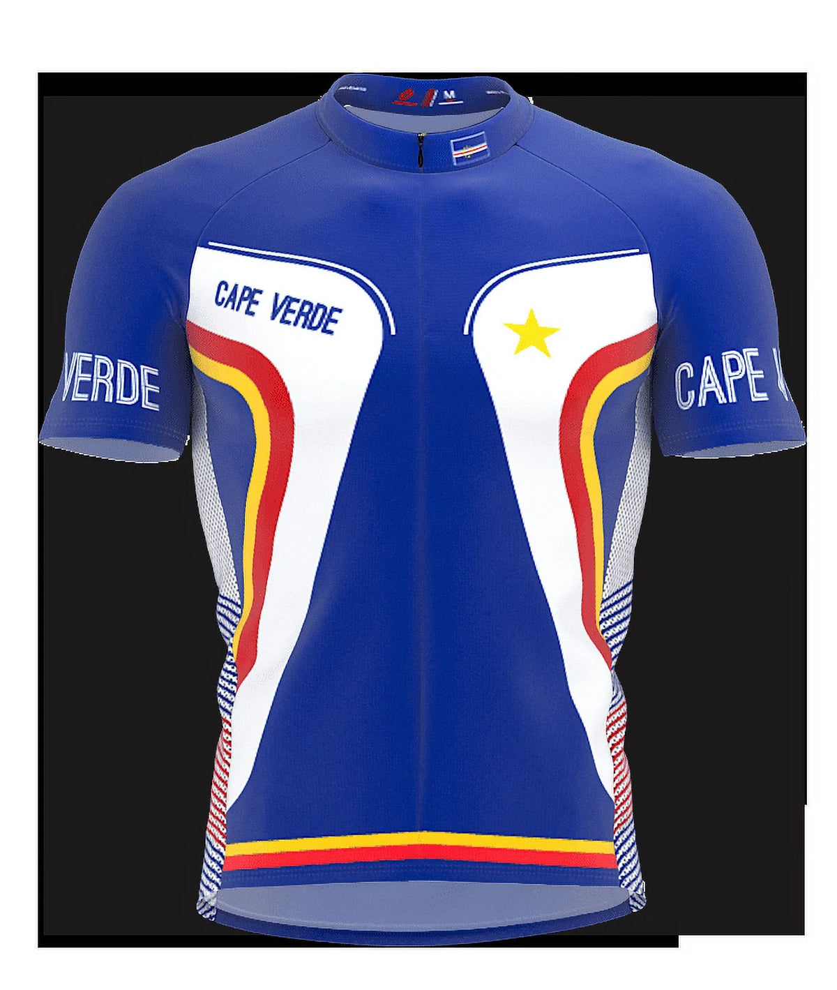 Cape Verde Full Zipper Bike Short Sleeve Cycling Jersey Size XL E884685