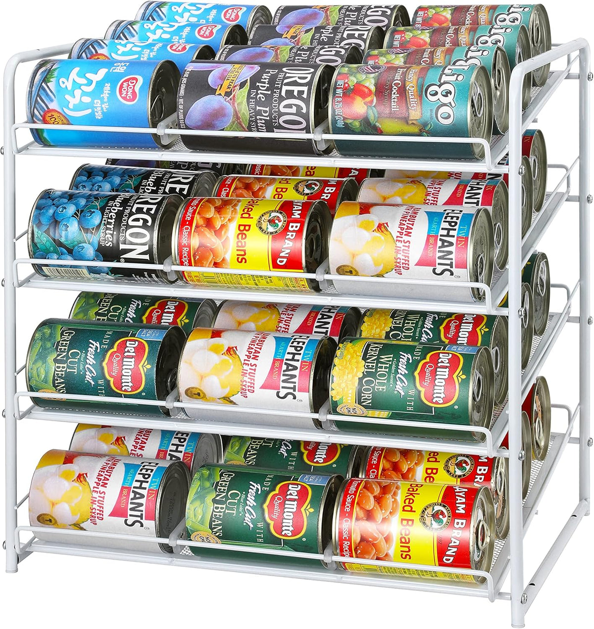 White Pack of 2 Can Rack Organizer D5402