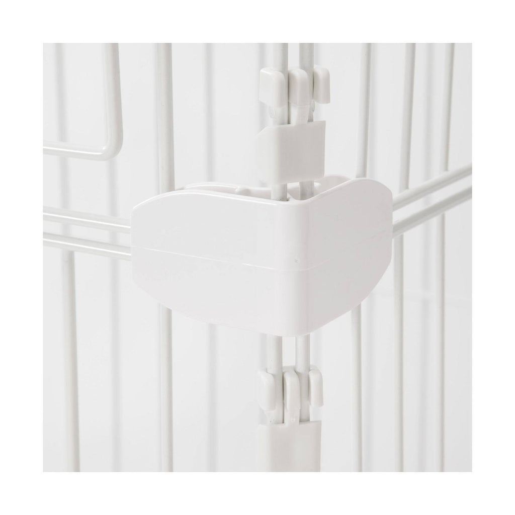 White 3-Tier Wire Cat Cage F385941