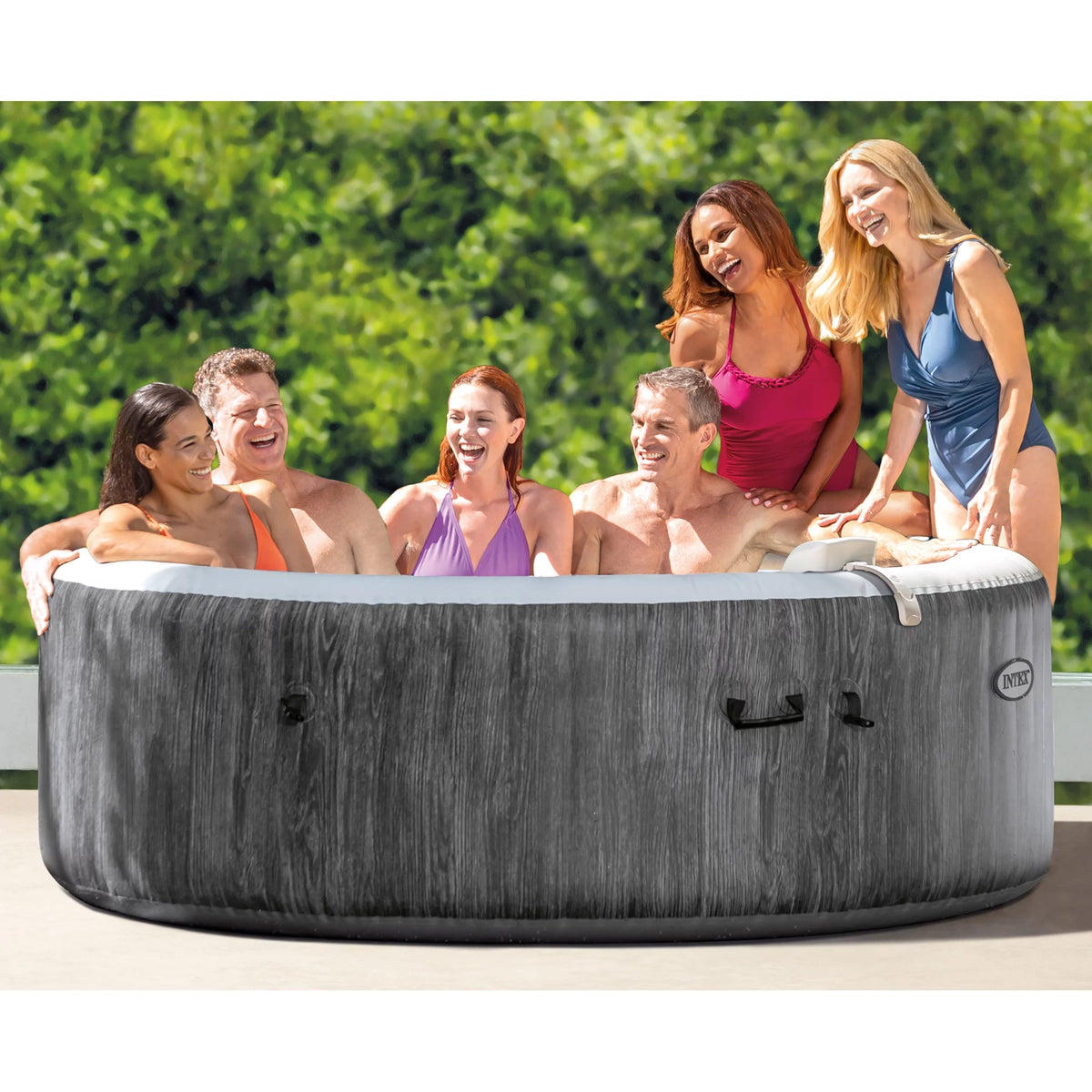6 Person Inflatable Hot Tub Bubble Jet Spa R51670