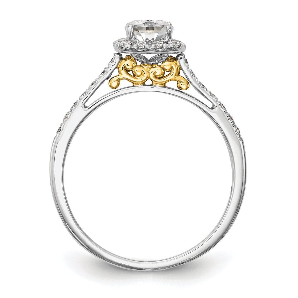 1.25ct CZ Solid 14k Cushion Halo Engagement Ring Z760337