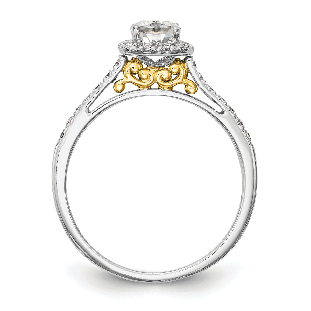 1.25ct CZ Solid 14k Cushion Halo Engagement Ring Z760337
