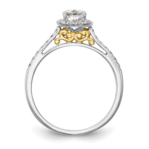 1.25ct CZ Solid 14k Cushion Halo Engagement Ring Z760337