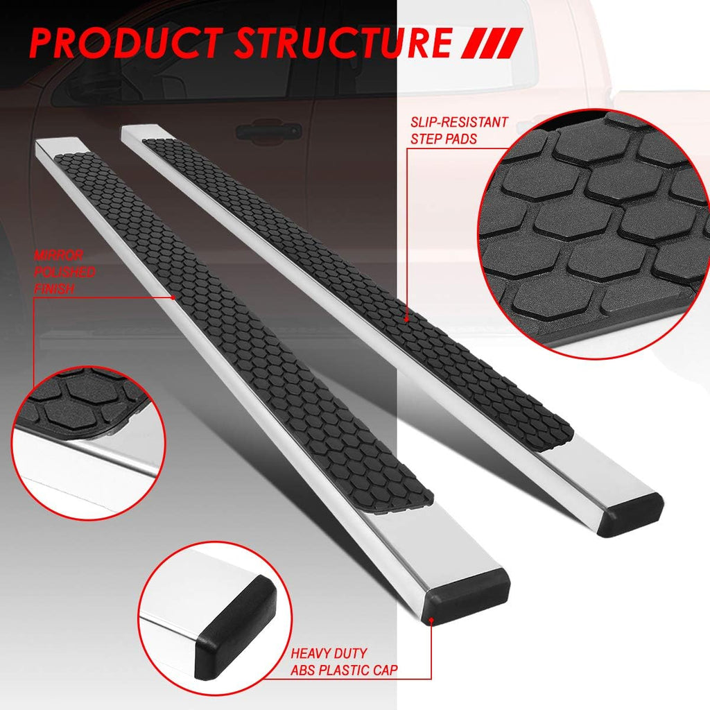 Polished Chrome Stainless Steel Nerf Bar Running Boards N249630