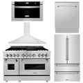 48 in. Dual Fuel Range, Range Hood, Microwave Drawer, Dishwasher, Refrigerator X9313