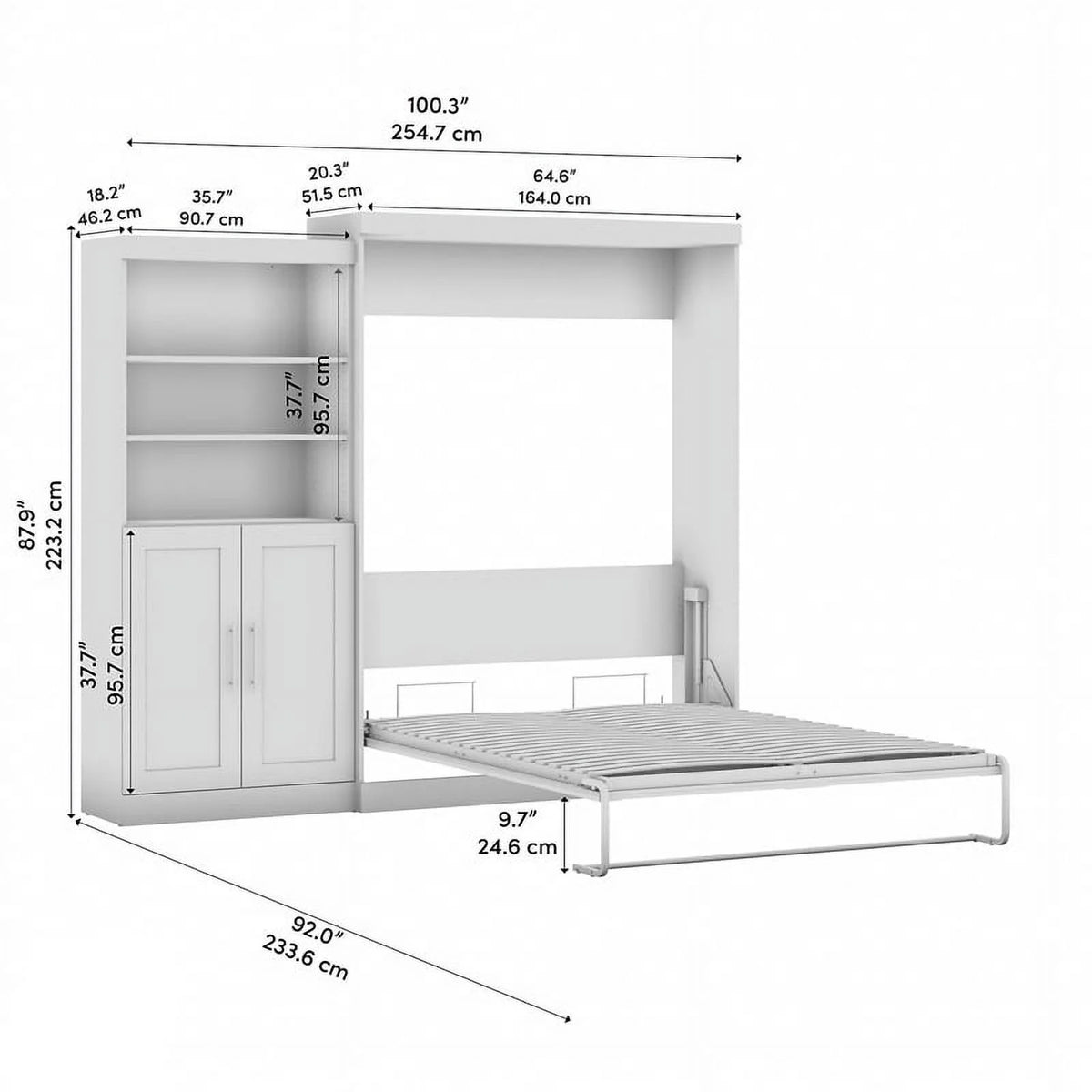 Queen Murphy Bed & Closet Organizer U878476