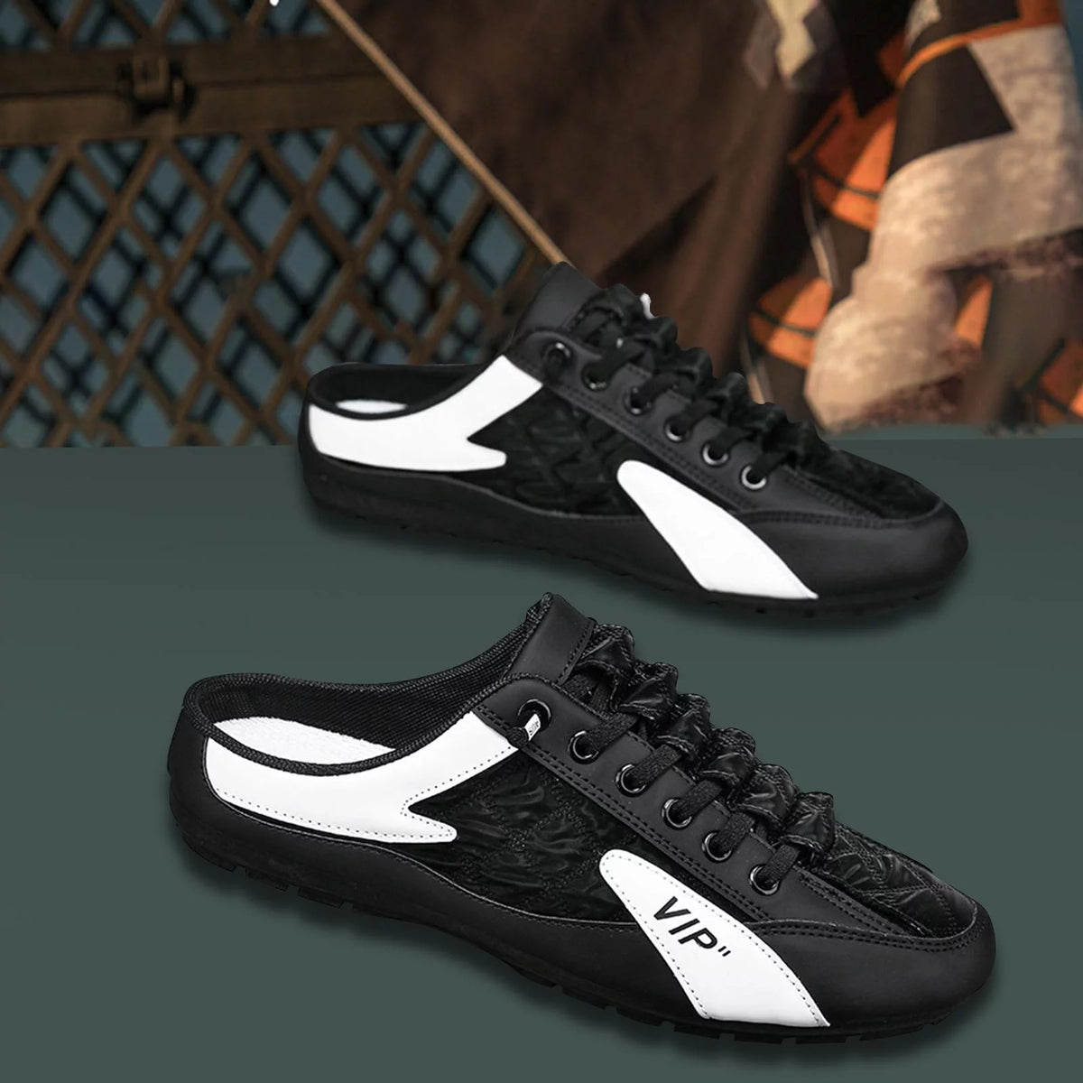 Men Slip on Mule Sneakers Lightweight Backless Casual Sports Shoes Loafers S9189