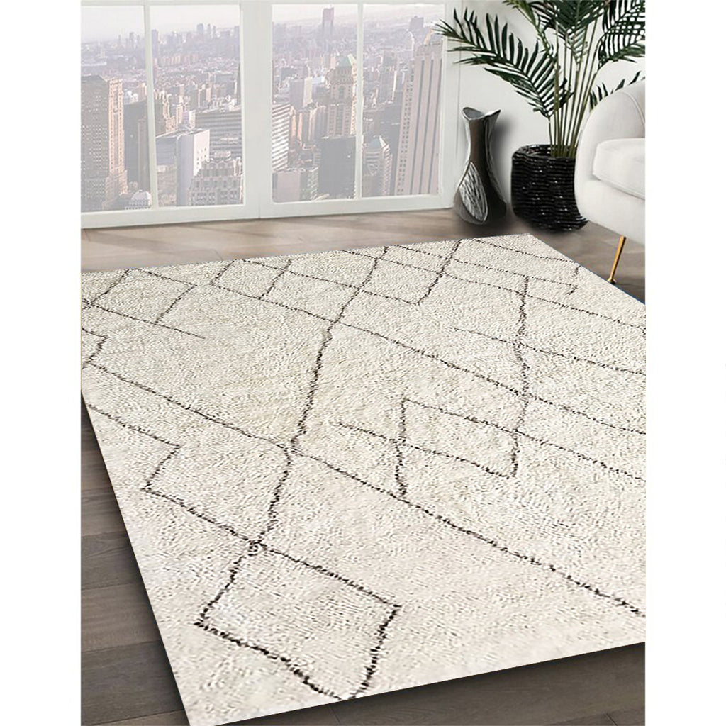 Silver Pink Rectangle Area Rug H256