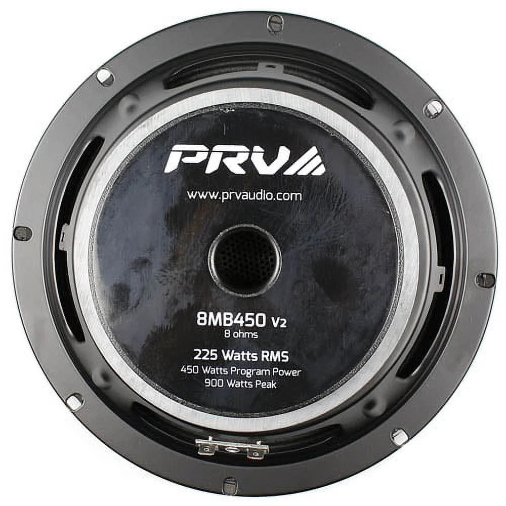 8" Mid Bass Loudspeakers 450 Watts Max 8 Ohm 4 Pack D435350