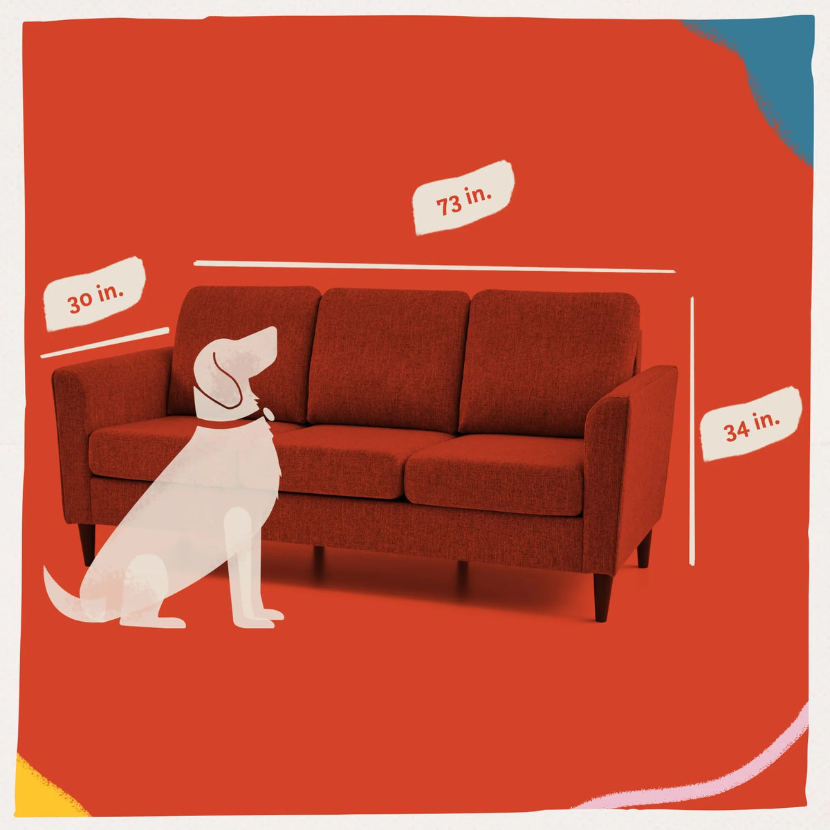 Charcoal Fabric Upholstered Sofa R686