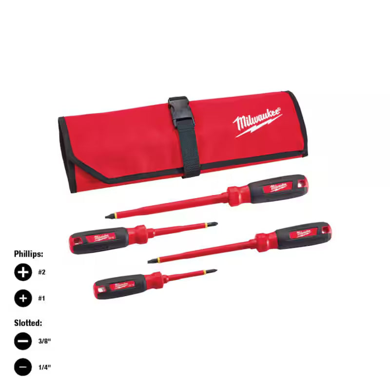 Insulated Screwdriver Set and Pouch (4-Piece) L7325