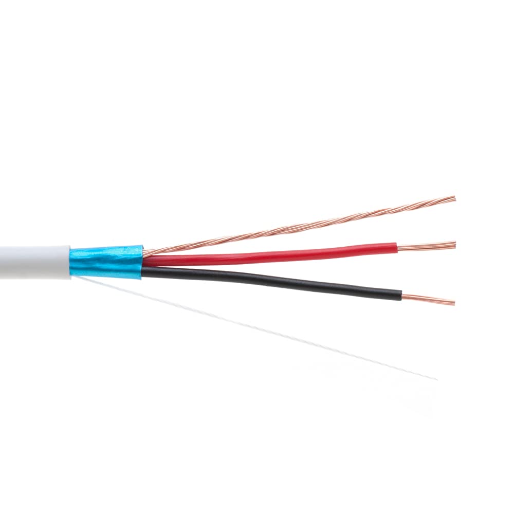 Bulk 18/2 Shielded Stranded Conductor Alarm Control Cable 500ft (FTP) Pack of 2 V910