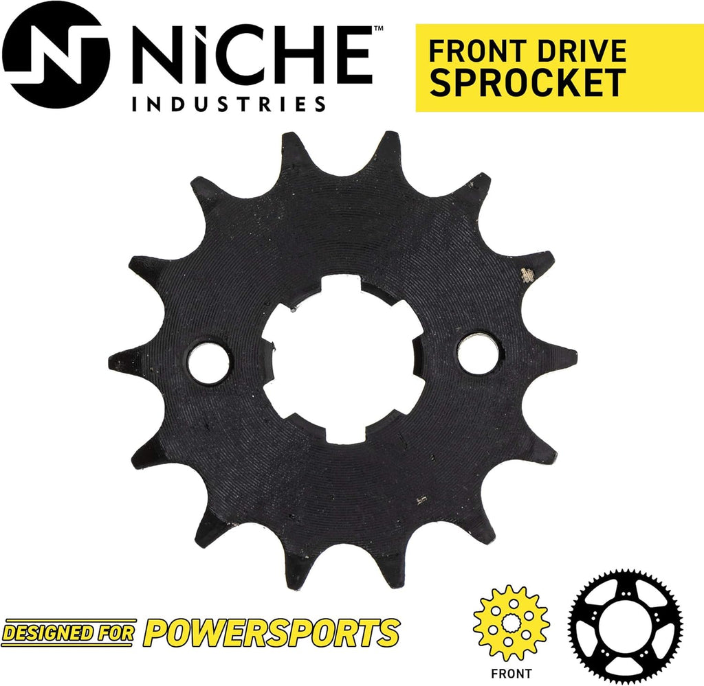 Drive Sprocket Chain Combo Front 14 Rear 45 Tooth 428HZ Standard 120 Links Pack of 2 Q5627