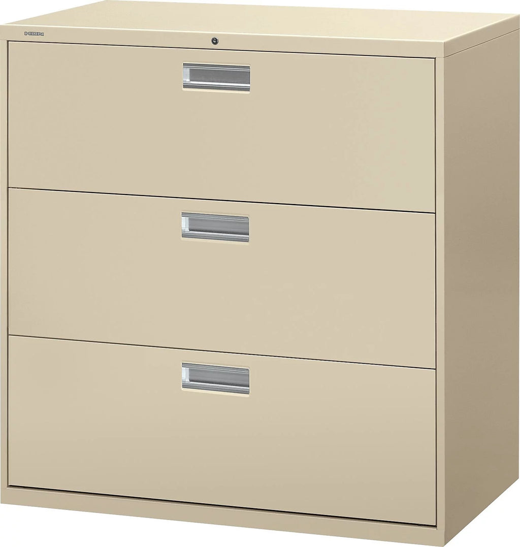Light Gray Three-Drawer Lateral File T380965