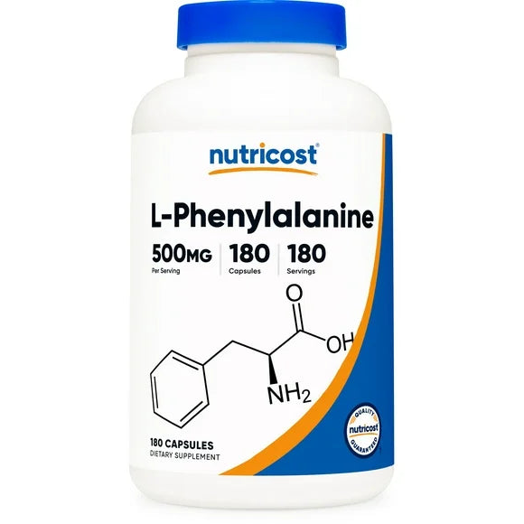 L-Phenylalanine 500mg 180 Capsules Amino Acid Supplement E448