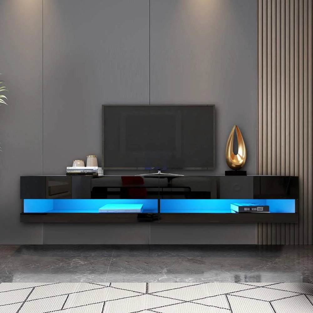 Wood Floating LED TV Stand for 80 Inch TV G57032