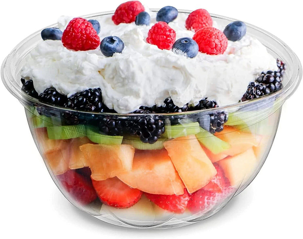 16 oz Clear Disposable PET Plastic Salad Container Pack of 30 O154