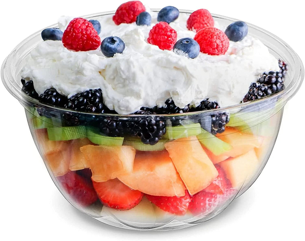 16 oz Clear Disposable PET Plastic Salad Container Pack of 30 O154