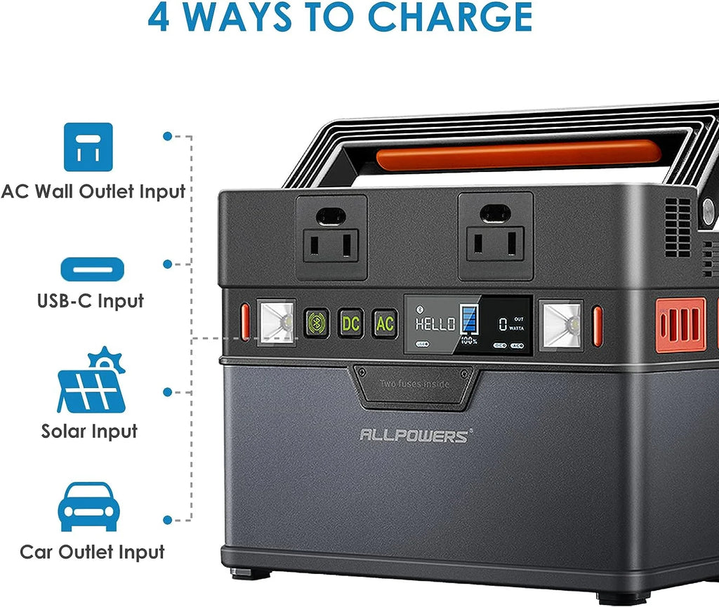 288Wh Portable Power Station with 300 Watt AC Outlets I8713