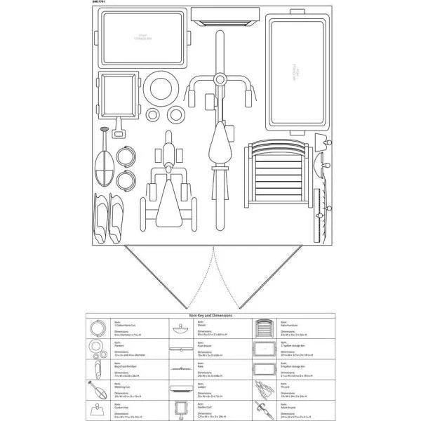 7 ft. x 7 ft. Storage Shed I95634