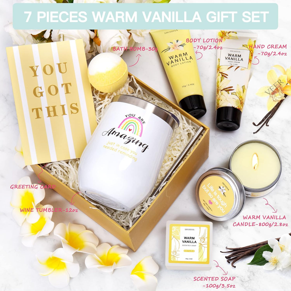 Warm Vanilla Bath and Body Gifts Set Z39278