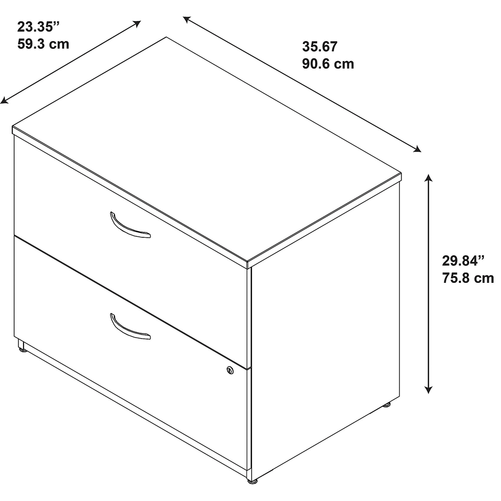 Mocha Cherry Lateral File Cabinet S91927