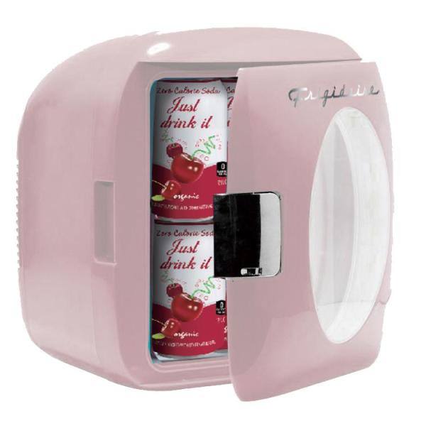 Pink Retro Mini Beverage Fridge A105477