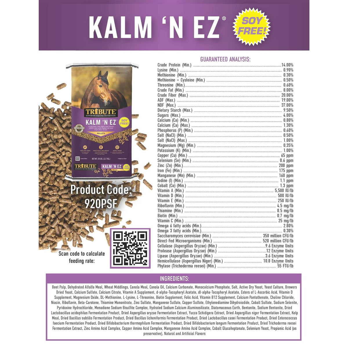 Soy-Free Pellet for Horses T57161