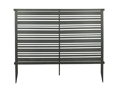 Charcoal 4 ft H x 5.3 ft W Outdoor Privacy Fence Screen 2 Panels U2842