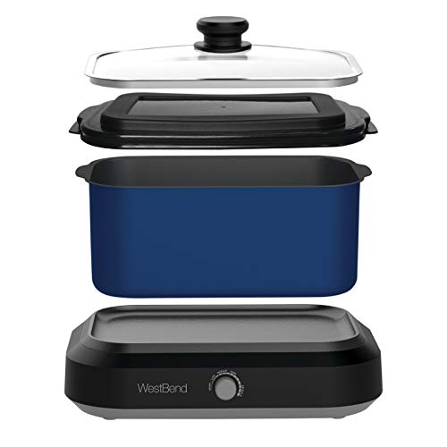 Red 5-Quart Non-stick Slow Cooker with Travel Lid and Thermal Carrying Case J6050