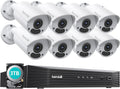 4K PoE Security Camera System 8MP 16 Channel 8Pcs with 3TB Hard Drive L3779