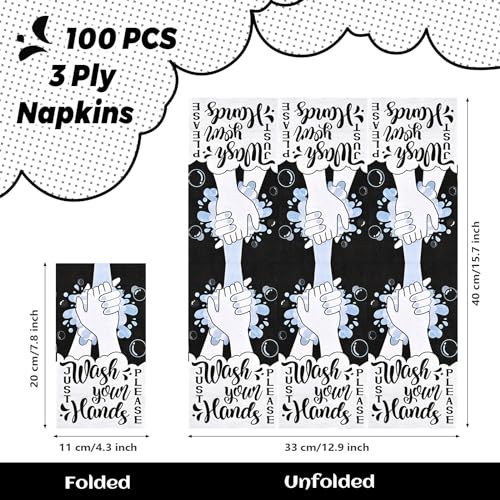 100 PCS 3 Ply Disposable Hand Towels A310