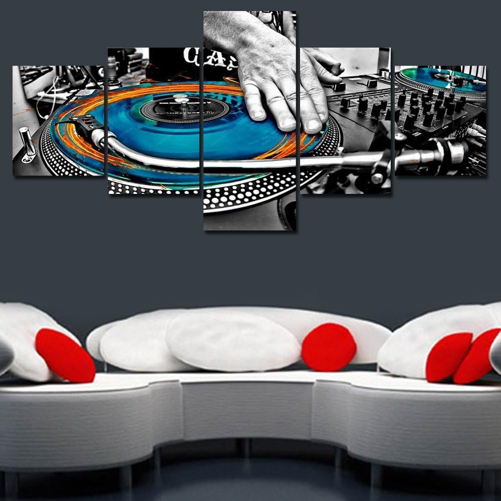 Canvas Wall Art 5 Piece Abstract Pictures Wooden Frame Ready to Hang F242756
