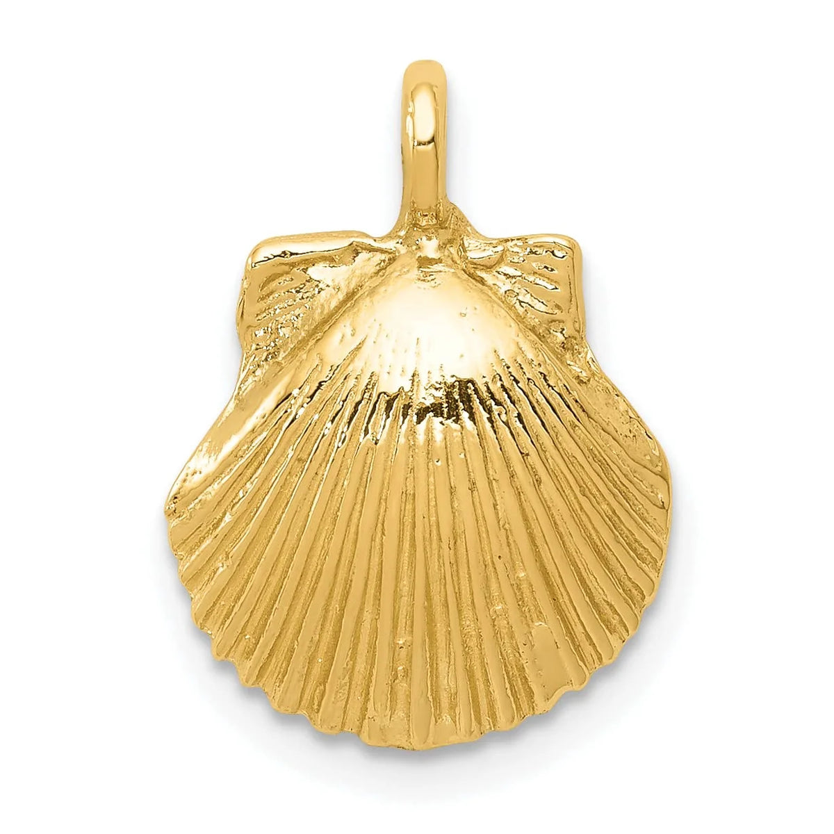 10K Yellow Gold Seashell Pendant R432