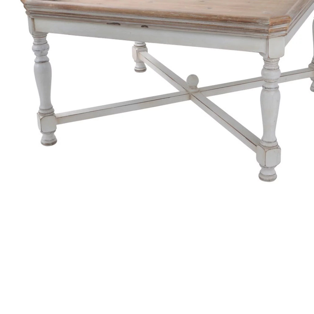 33" Square Modern Wood Coffee Table with Beveled Edges in Gray H441