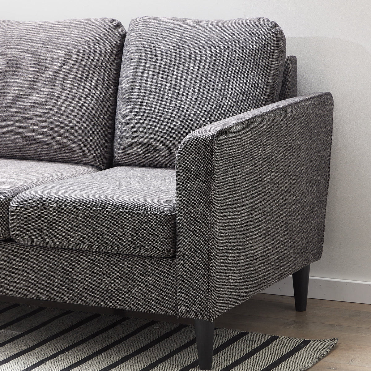 Charcoal Fabric Upholstered Sofa R686