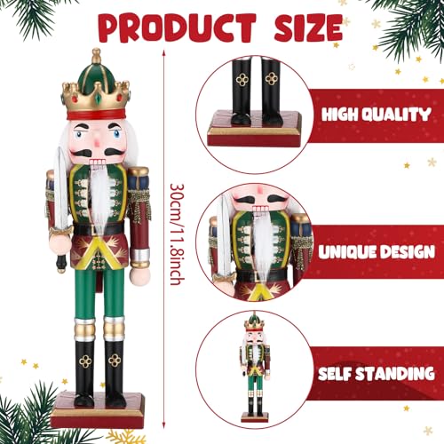 12 Inch Wooden Nutcracker Figures Christmas Decorations F359