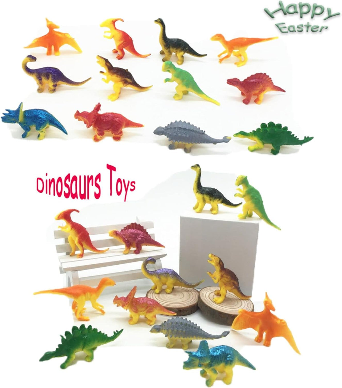 24 Packs Mini Plastic Dinosaur Toys G78229