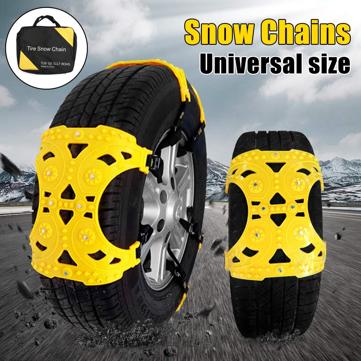 Universal Tire Security Snow Chains Pack of 6 L543